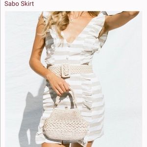 NWT Sabo Skirt Striped Frill Dress